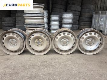 Стоманени джанти за Volkswagen Touran Minivan I (02.2003 - 05.2010) 16 цола, ширина 6 (Цената е за комплекта)