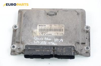 Компютър двигател за Fiat Stilo Hatchback (10.2001 - 11.2010) 1.9 JTD (192_XE1A), 115 к.с., № Bosch 0 281 010 337