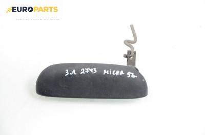 Външна дръжка за Nissan Micra II Hatchback (01.1992 - 02.2003), 4+1 вр., хечбек, позиция: задна, лява