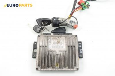 Компютър с контактен ключ и имобилайзер за Citroen C3 Hatchback I (02.2002 - 11.2009) 1.4 16V HDi, 90 к.с., № Delphi 96 500 434 80