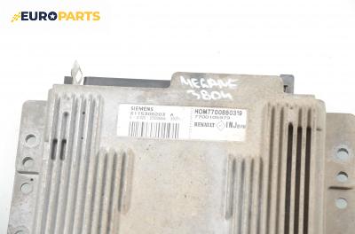 Компютър с контактен ключ за Renault Megane I Hatchback (08.1995 - 12.2004) 1.6 e (BA0F, BA0S), 90 к.с., № Siemens S115300203 A