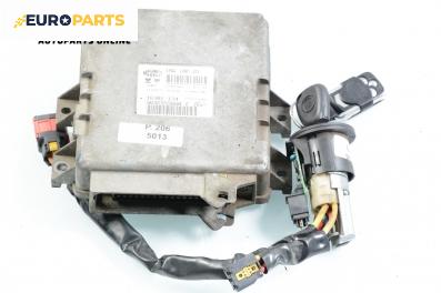 Компютър с контактен ключ за Peugeot 206 Hatchback (08.1998 - 12.2012) 1.4 i, 75 к.с., № Magneti Marelli IAW 1AP.81