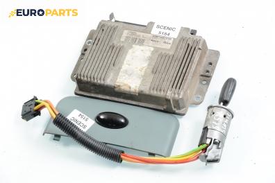 Компютър с контактен ключ за Renault Megane Scenic (10.1996 - 12.2001) 1.6 e (JA0F), 90 к.с., № Siemens S115300121 B
