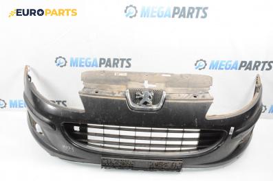 Предна броня за Peugeot 407 Sedan (02.2004 - 12.2011), седан, позиция: предна